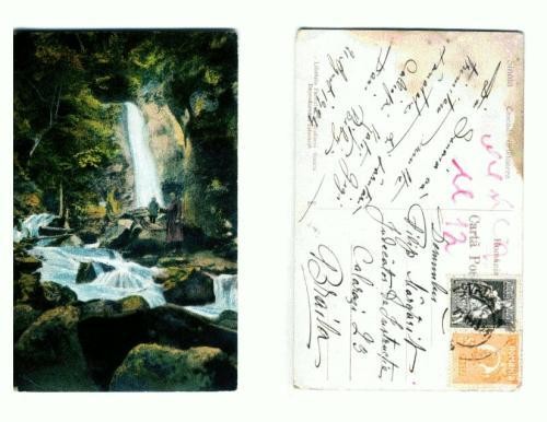 CP107-43 -Sinaia -Cascada Urlatoarea -circulata 1924 CP107-43 -Sinaia -Cascada Urlatoarea -circulata 1924