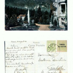 CP107-26 -Sinaia -Parcul Castelului Peles -circulata 1916