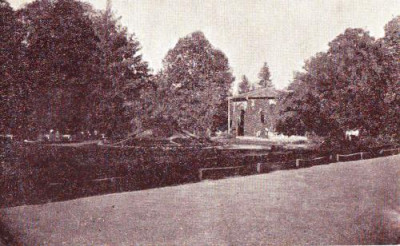 Baile Buzias, parcul, circulat 1926 foto