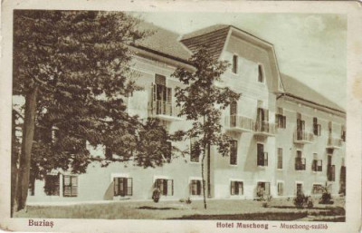 Buzias , Hotel Muschong, circulat 1926 foto
