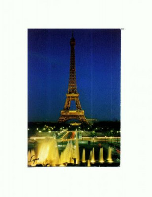 CP130-18 La Tour Eiffel - Paris, la nuit - necirculata foto