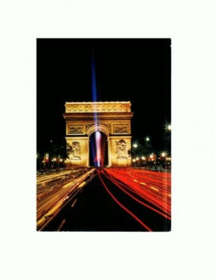 CP130-23 L`Arc de Triomphe illumine -Paris, la nuit - necirc foto