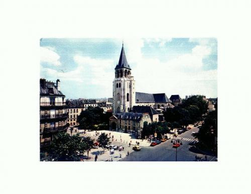 CP130-44 Place et eglise Saint-Germain -Paris -circulata 1983 CP130-44 Place et eglise Saint-Germain -Paris -circulata 1983