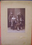 Foto pe carton , Familie , militar , Galati , interbelica