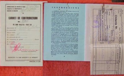 Carnet de contributiuni , 1933 - 1938 foto