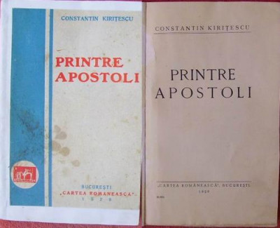 Constantin Kiritescu , Printre apostoli , nuvele , 1929 foto