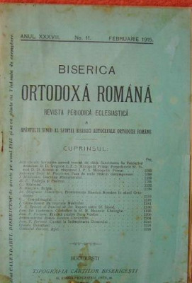 Biserica ortodoxa romana , Revista periodica eclesiastica , 1915 foto