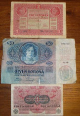 Bancnote Austro-Ungaria foto