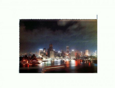CP130-89 Sydney Skyline at night -necirculata foto