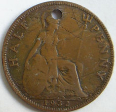 Anglia half penny 1932 foto