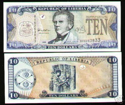 bnk bn Liberia 10 $ 2003 unc foto