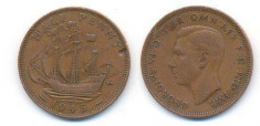 + Moneda Anglia half penny 1945 + foto