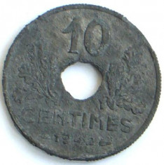 Franta 10 centimes 1942 foto