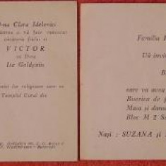 2 invitatii : nunta si botez , evrei si ortodocsi , 1959 si 1975