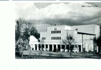 CP73-29- Sibiu -Teatrul de stat -RPR (circulata 1961) foto