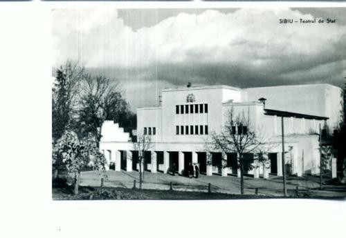 CP73-29- Sibiu -Teatrul de stat -RPR (circulata 1961)