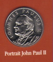 bnk mnd Ordinul de Malta 1 lira 2005 unc , papa Ioan Paul II -1