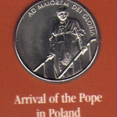 bnk mnd Ordinul de Malta 1 lira 2005 unc , papa Ioan Paul II -4