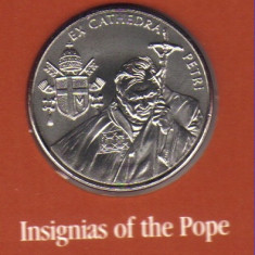 bnk mnd Ordinul de Malta 1 lira 2005 unc , papa Ioan Paul II -5