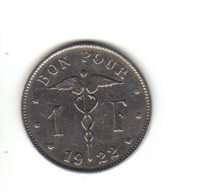 bnk mnd Belgia 1 franc 1922