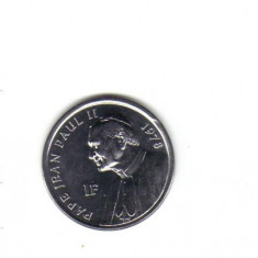 bnk mnd R D Congo 1 franc 2004 unc , Papa Ioan Paul II