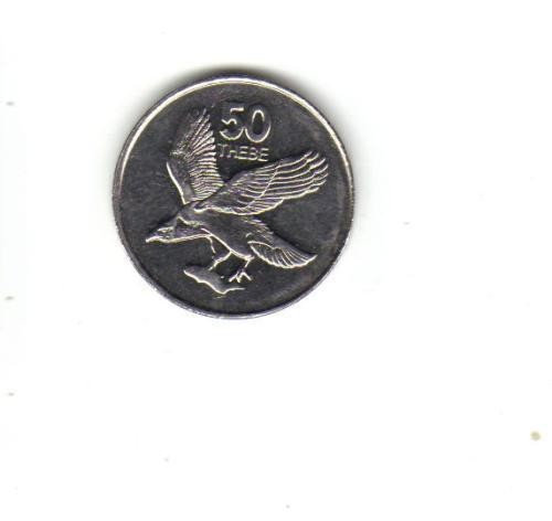 bnk mnd Botswana 50 thebe 1998 unc , pasare bnk mnd Botswana 50 thebe 1998 unc , pasare