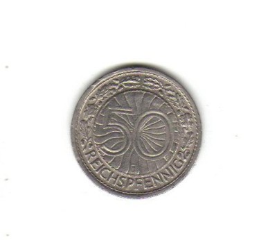 bnk mnd Germania 50 reichspfennig 1928 J foto