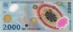 + Bancnota UNC Romania 2000 lei 1999 + foto