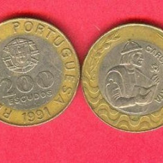 bnk mnd Portugalia 200 escudos 1991 bimetal