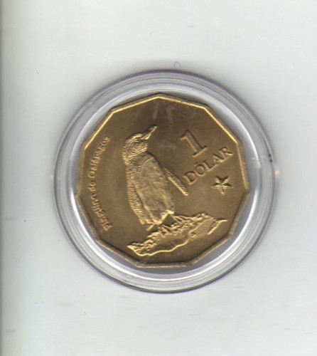 bnk mnd Galapagos 1 $ 2008 unc , pasare bnk mnd Galapagos 1 $ 2008 unc , pasare
