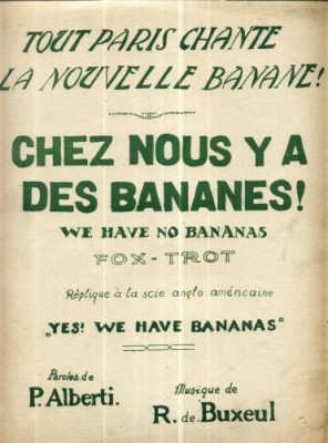 128 Partitura - ,,Chez nous y a des bananes! &amp;quot; Fox-Trot- antebel foto