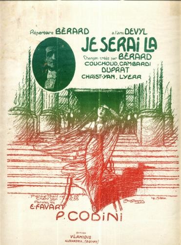 62 Partitura -,,Je Serai La&quot; -antebelica -in limba franceza