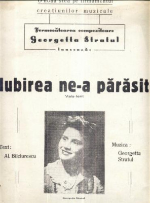 27 Partitura -Iubirea ne-a parasit -Vals-lent -de Georgetta Stra foto