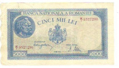 bnk bn romania 5000 lei 2 mai 1944 vf foto