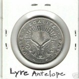 bnk mnd Djibouti 5 franci 1991 , necirculata