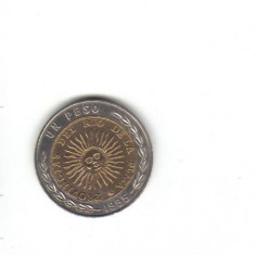 bnk mnd Argentina 1 peso 1995 xf ,bimetal