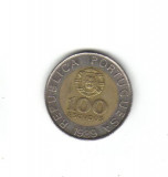 bnk mnd Portugalia 100 escudos 1989 bimetal