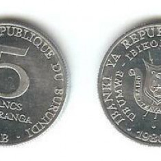 bnk mnd Burundi 5 franci 1980 unc