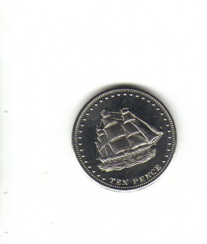 bnk mnd Stoltenhoff Island 10 pence 2008 unc , corabie bnk mnd Stoltenhoff Island 10 pence 2008 unc , corabie