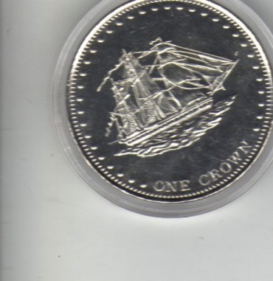 bnk mnd Stoltenhoff Island 1 crown 2008 unc , corabie foto
