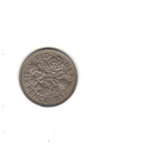 bnk mnd Marea Britanie Anglia 6 pence 1957