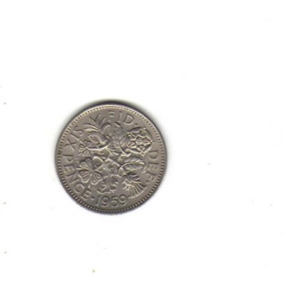 bnk mnd Marea Britanie Anglia 6 pence 1959 foto