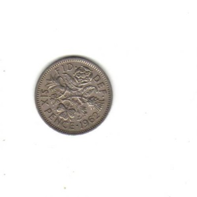 bnk mnd Marea Britanie Anglia 6 pence 1962 foto