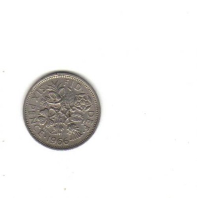 bnk mnd Marea Britanie Anglia 6 pence 1966 foto