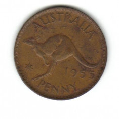bnk mnd Australia 1 penny 1955 , fauna