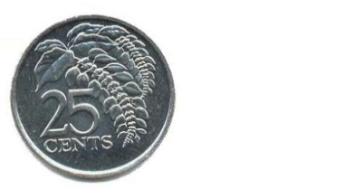 bnk mnd Trinidad Tobago 25 centi 2007 unc foto