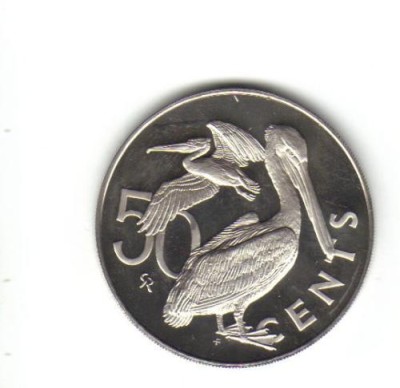 bnk mnd British Virgin Islands 50 centi 1973 unc foto