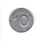 Bnk mnd Germania RDG , 10 pfennig 1950 A, Europa