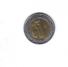 bnk mnd mexic 1 peso 1998 , bimetal foto