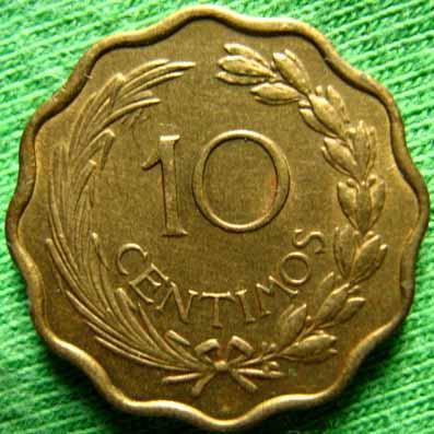 bnk mnd Paraguay 10 centimos 1953 foto
